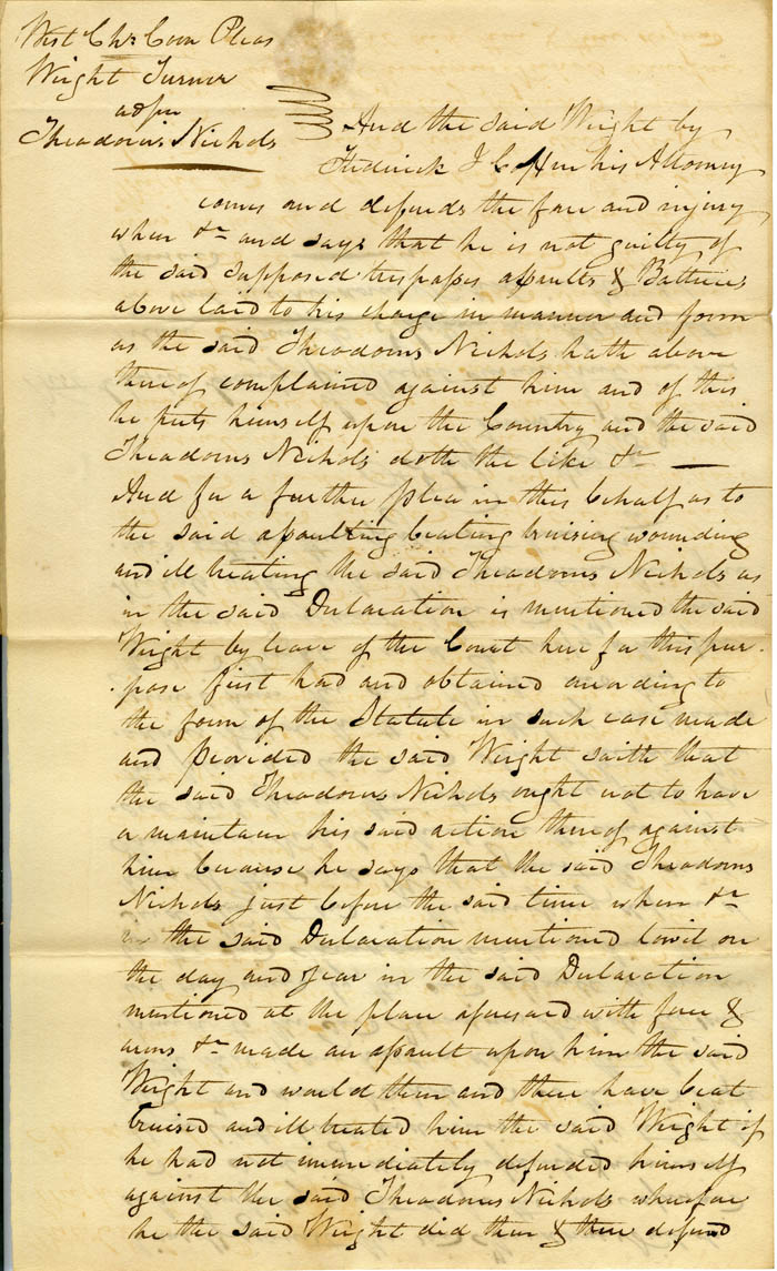 Sample Plea, 1824